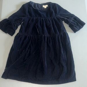 Gymboree Navy Blue Velour Christmas Holiday Dress Size 3T